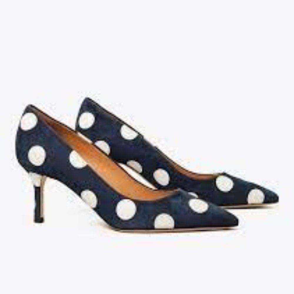 Tory Burch Penelope Suede Polka Dot Pump